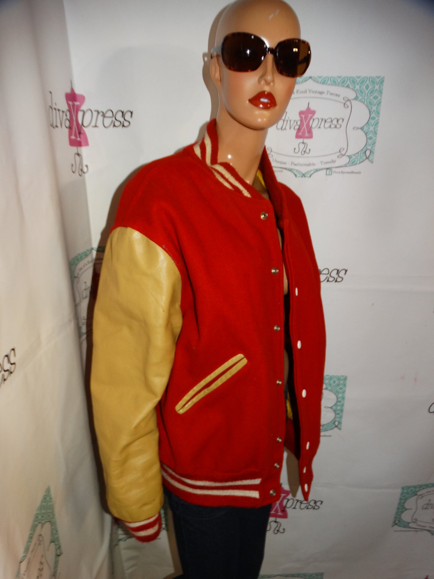 Vintage KAYE Bros Wool Lather Jacket Size 1x