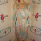 Vintage Ms. Classic White /Teal 2 Piece Peplum Size M