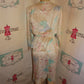 Vintage Ms. Classic White /Teal 2 Piece Peplum Size M