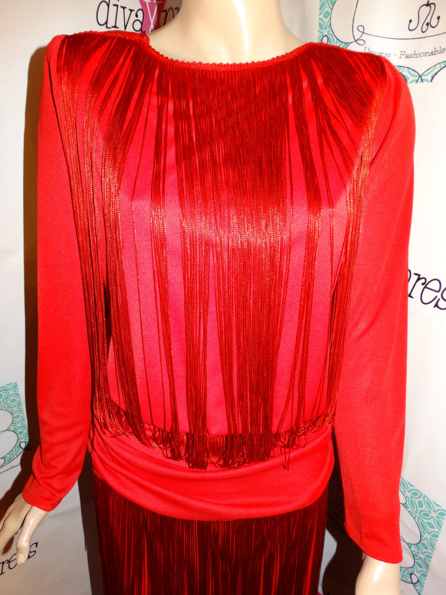 Vintage Red/ Shingle Dress Size M
