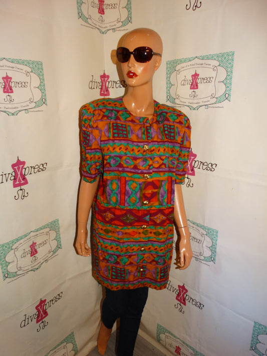 Vintage Postive Attitude Pink/ Blouse Size 1x