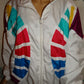 Vintage Lavon White Colorful Track Suit Size L