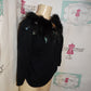 Vintage OHI Black Feather Neckline Sweater Size S