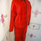 Vintage GG Red Suede 2 Piece Pants Set Size M