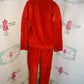 Vintage GG Red Suede 2 Piece Pants Set Size M