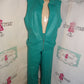 Vintage Metro Style Turquoise Leather 2 Piece Set Size XL