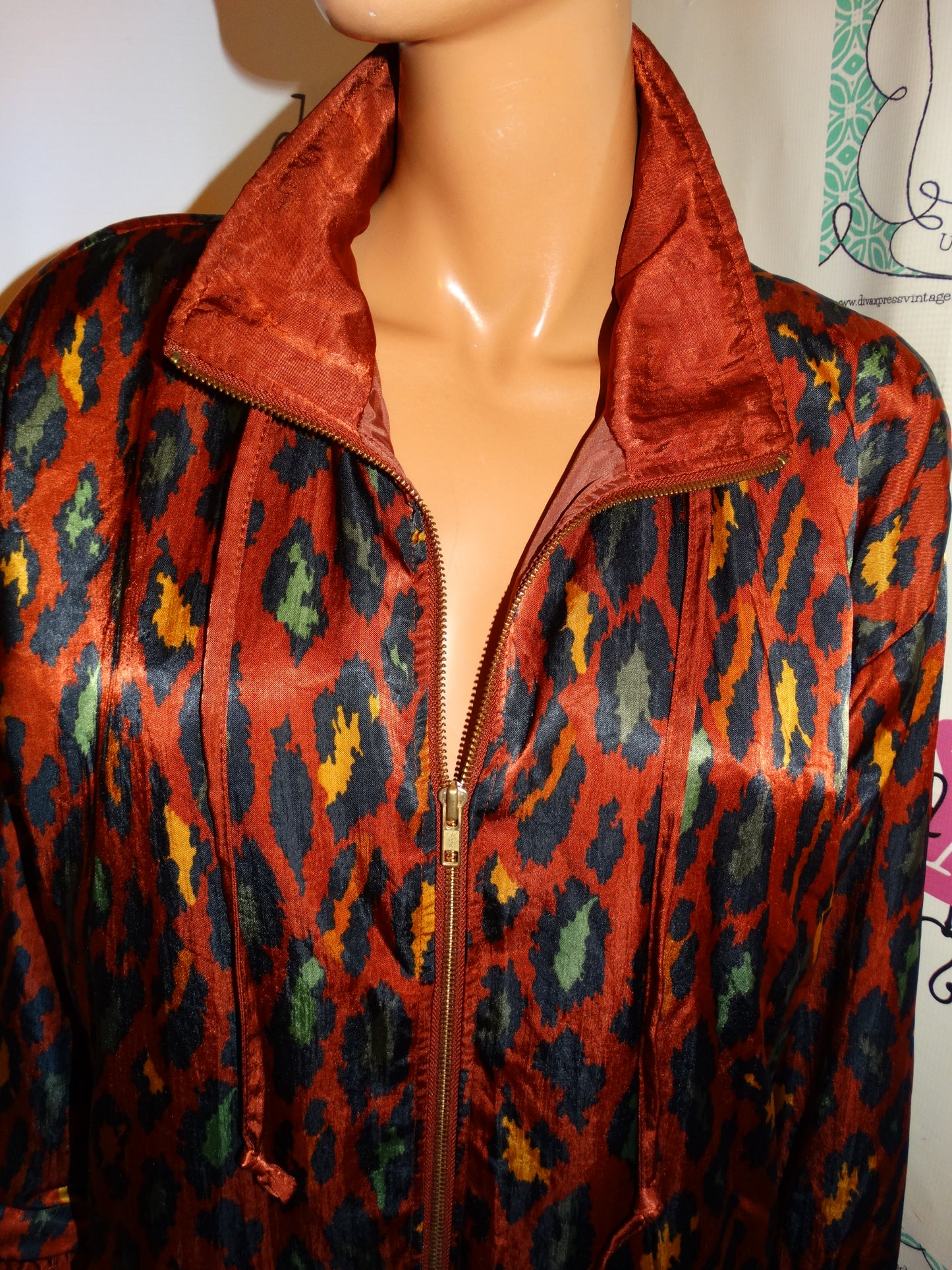 Vintage Westbound Brown Leopard Jacket Size L-XL