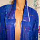 Vintage PT Style Purple/Green Sheer Sheer Duster Size 3x