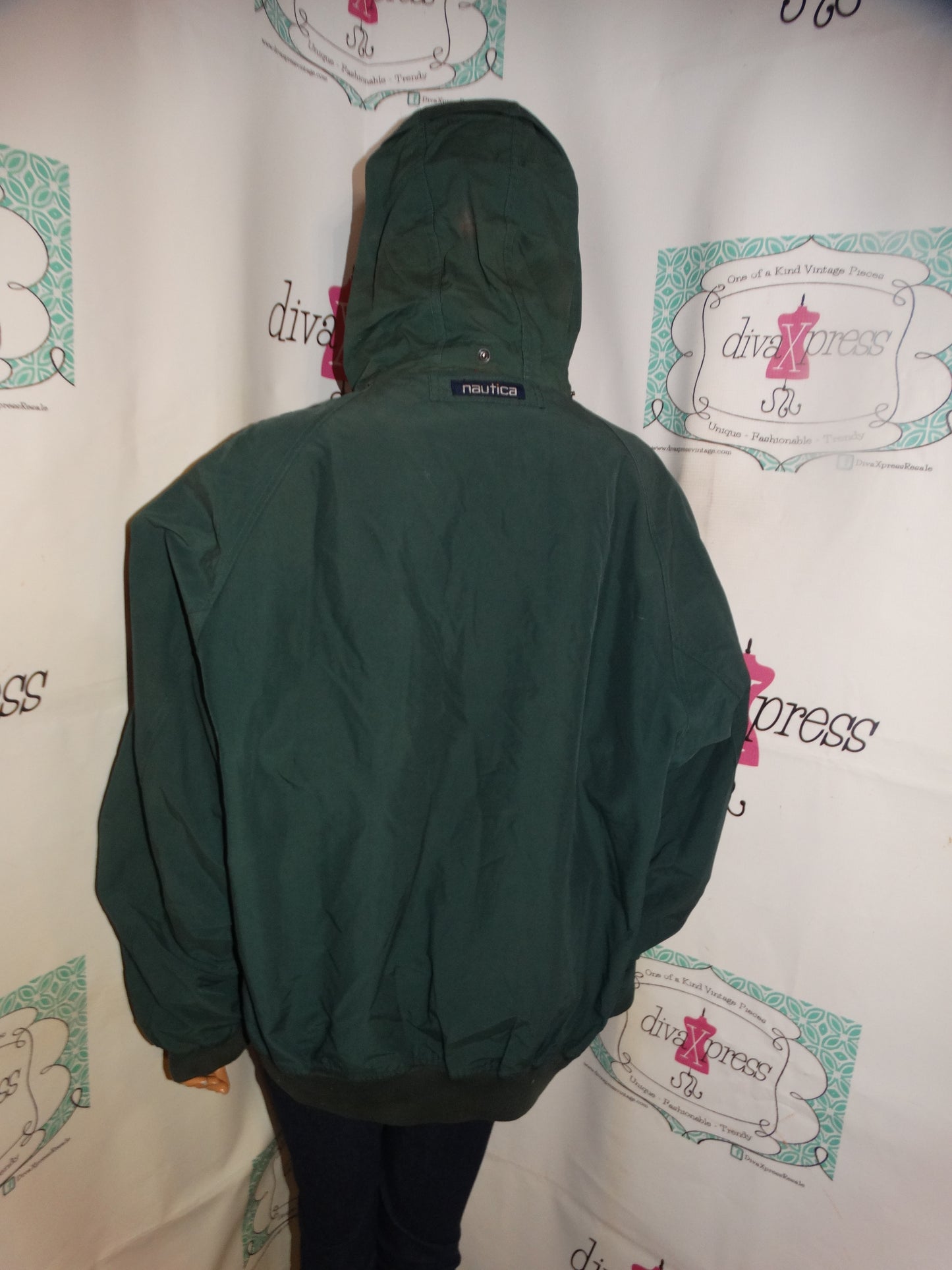 Vintage Nautica Green Challenge Jacket Size XL