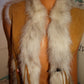 Vintage Overland Suede Authentic Fox Fur Lined Vest Size M