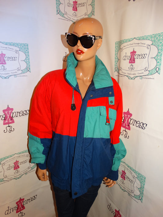 Vintage Sportime Actionwear Green/Red Jacket Size 1x
