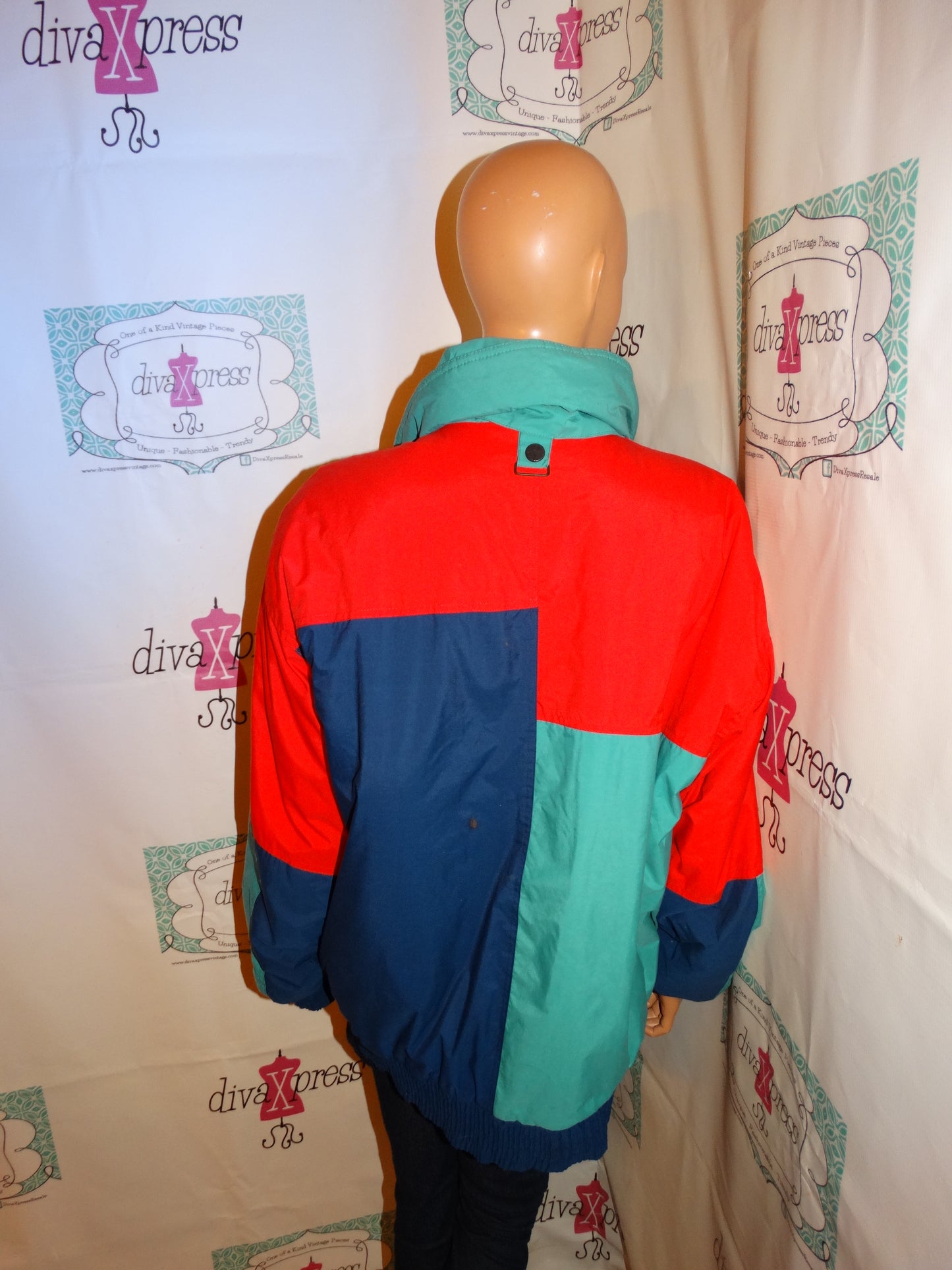 Vintage Sportime Actionwear Green/Red Jacket Size 1x