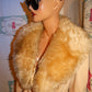 Vintage Tan Faux Fur Coat/Jacket Size M