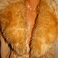 Vintage Tan Faux Fur Coat/Jacket Size M