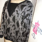 Vintage Silver and Black Sweater Size L