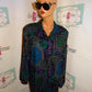 Vintage Venezia Purple/Green Blouse Size 2x