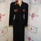 Vintage Jessica Howard Black Leopard Dress Size L