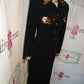 Vintage Jessica Howard Black Leopard Dress Size L