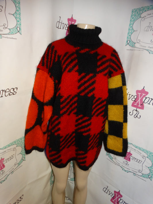 Vintage The Limited Colorful Sweater Size 1x