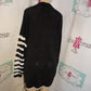 Vintage Sandy Jo Black Tiger White Sequins Sweater Size 3x