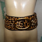 Vintage Leather lock Cheeth Hair Belt Size S