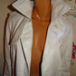 Zara Basic White Leather Jacket Size S