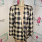 Vintage Jaqueline Gray/Cream Blazer Size L