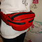 Vintage Red Leather FAnny Pack