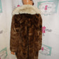 Vintage Jones Fur Brown Fur Fox collar Coat Size L