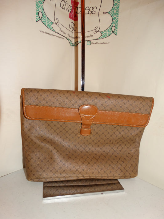 Vintage Tan Large Clutch