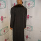 Vintage JG Hook Gray Brown Faux Fur Collar Wool Coat Size L