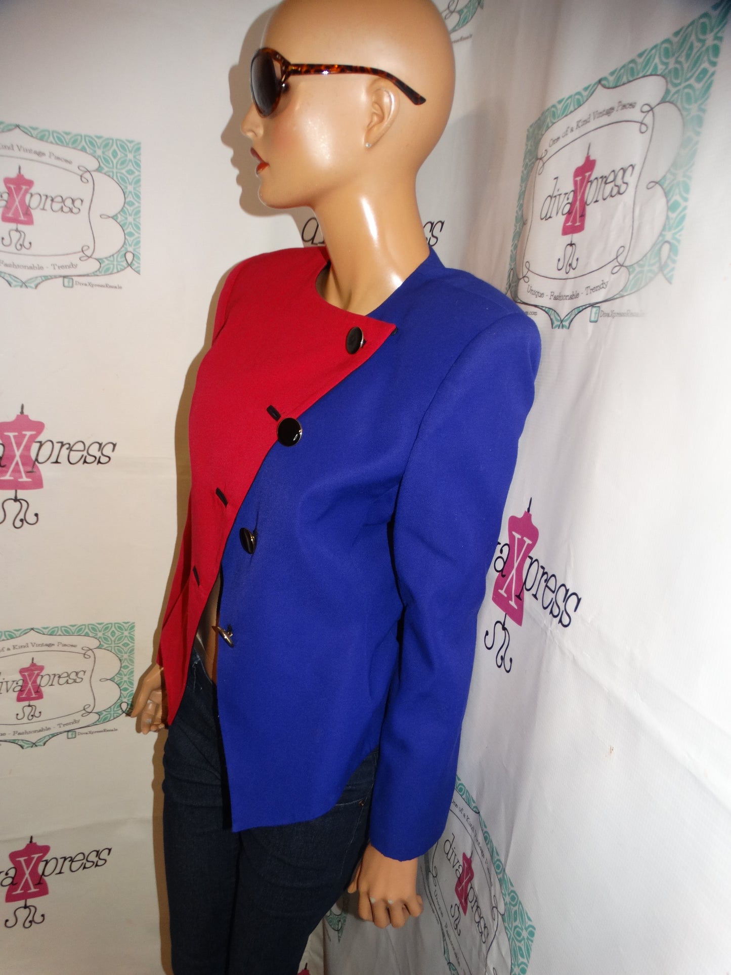 Vintage kasper Pink/Purple Jacket/Top Size M