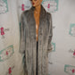 Vintage Dennis Bresso Gray Faux Fur Coat Size 1x
