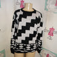 Vintage Jeana Black/White Sweater Size M