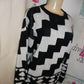 Vintage Jeana Black/White Sweater Size M