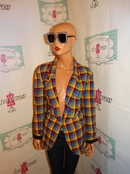 Vintage Kadis Colorful Blazer Size XL
