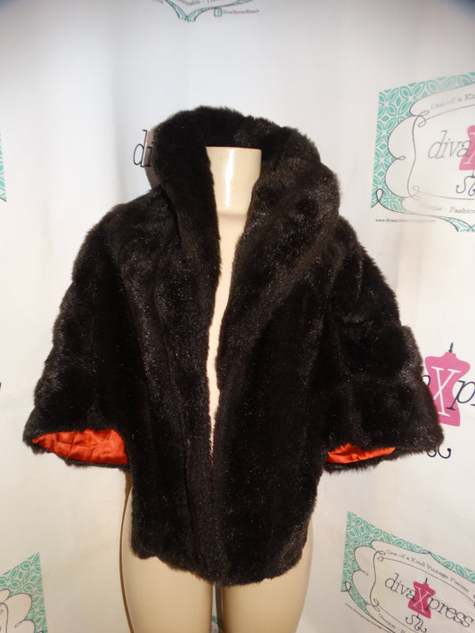 Vintage Second City Brown Poncho Size S-L