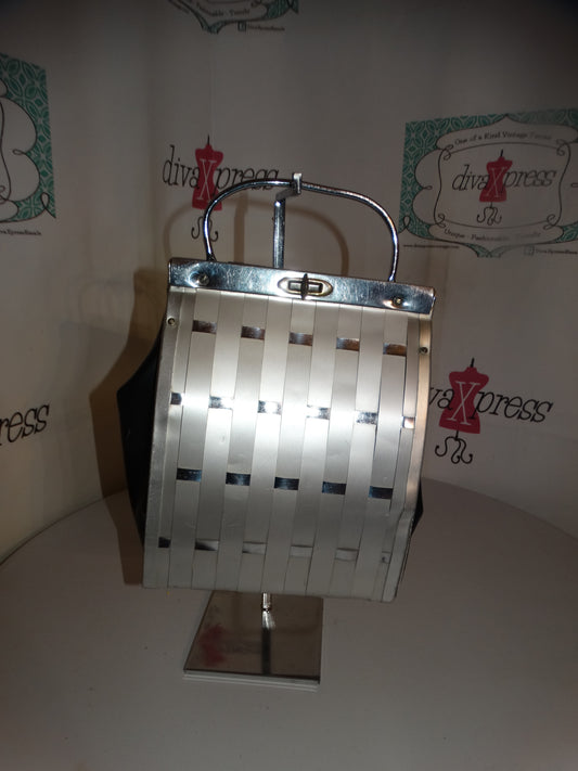 VINTAGE XL Silver Metal Purse