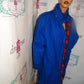 Vintage Jennifer Chase Blue  Coat with Plaid Lining Size 1x