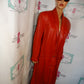 Vintage Pelle Red Leather Long Coat Size L