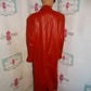 Vintage Pelle Red Leather Long Coat Size L