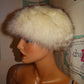 Vintage White Authentic Fox Hat
