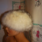 Vintage White Authentic Fox Hat