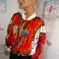 Vintage Nicole J White V style Jacket Size L