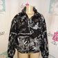 Vintage Outbrooke Black/White Bomber Jacket Size M