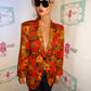 Vintage J Andrews Gold/REd Chain Style Blazer Size M