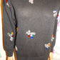Vintage Litz Black Beaded Sweater Size M