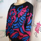 Vintage Rejoice Black/Pink Sweater Size XL