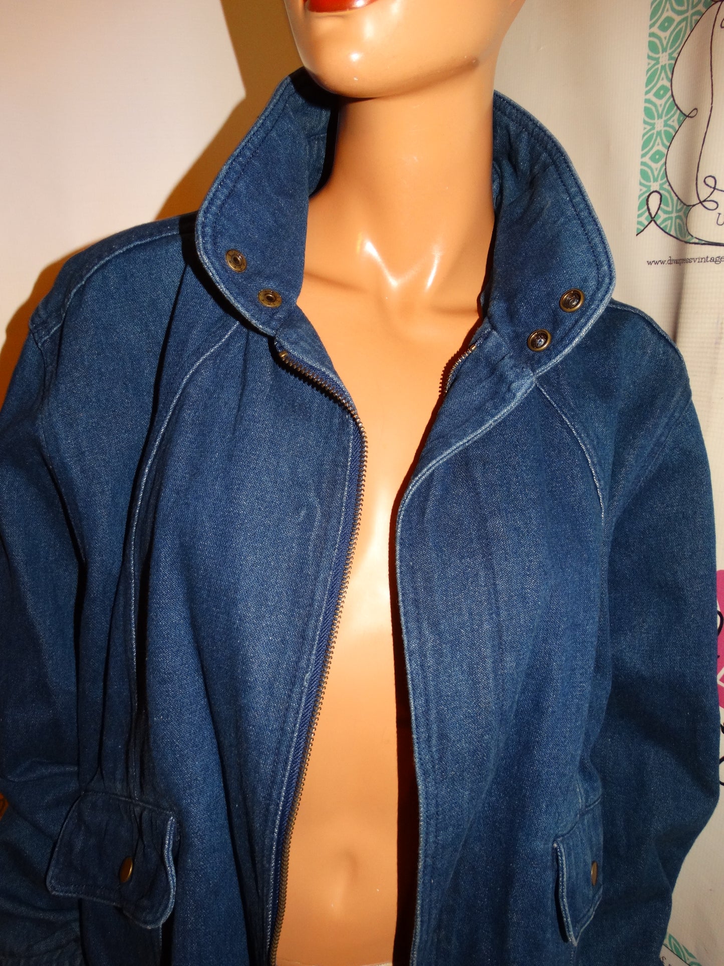 Vintage Trader Bay Blue Jean Jacket Size L