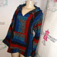 Vintage Red/Blue/Black Hooded Top/Jacket Size L